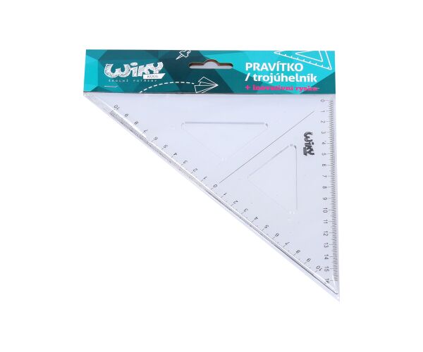 Pravítko trojúhelník transparent - inovativní ryska