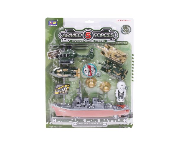 Vojenská technika set s lodí 28 cm