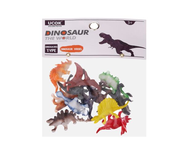 Zvířátka figurky dino 12 ks set 5 cm