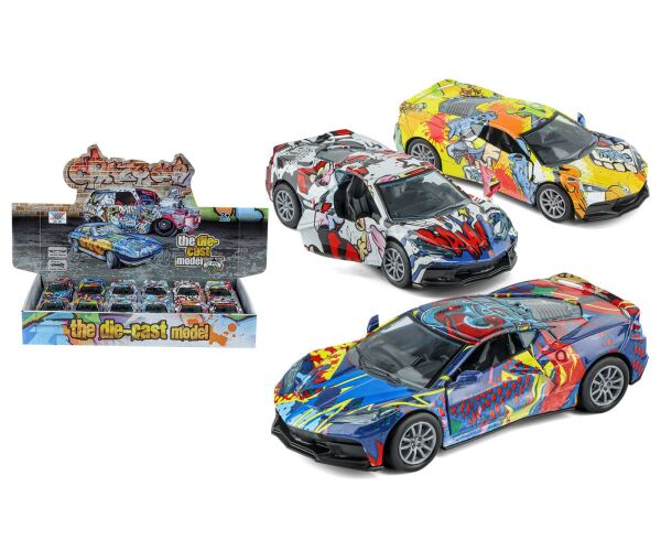 Auto kovové na zpětné natažení 12 cm