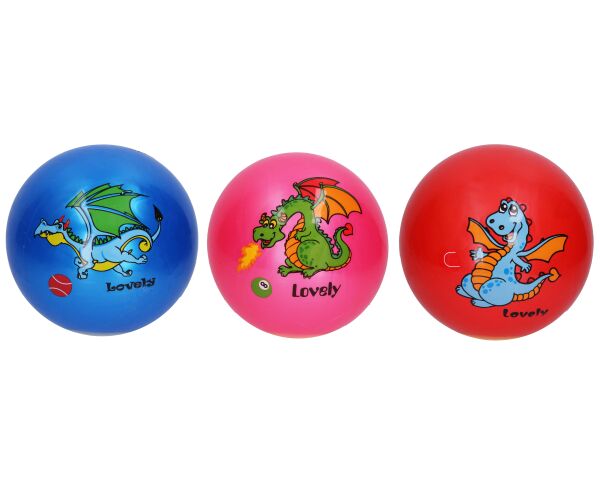 Míč gumový nenafouknutý drak 22 cm