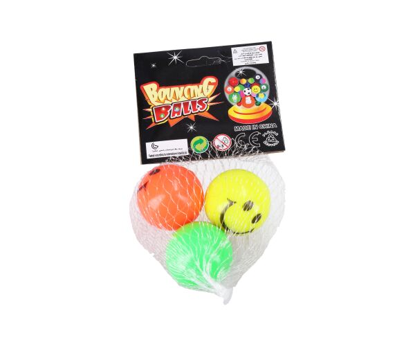 Hop koule úsměv 3 ks 3 cm