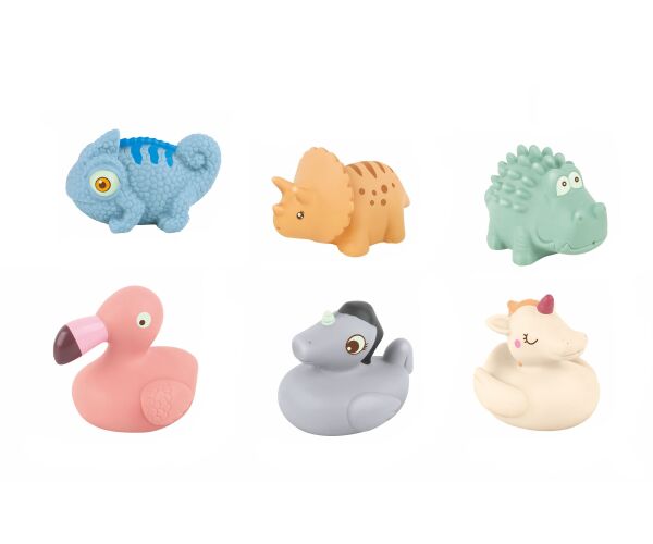 Zvířátka do vany gumové set 3 ks 6 cm