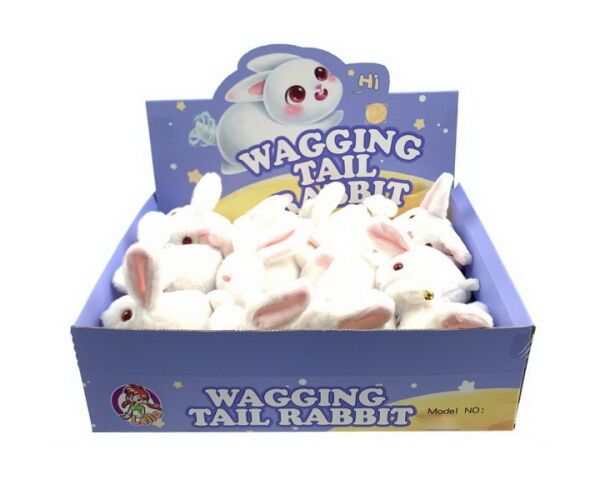 Králík natahovací vrtí ocáskem 14 cm