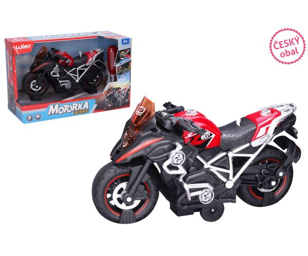 Motorka šroubovací s efekty červená 20 cm - český obal