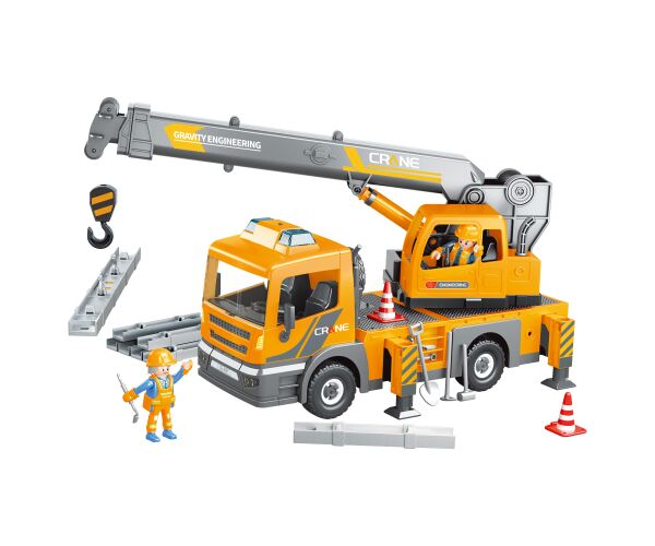 Autojeřáb s efekty stavebnice 41cm