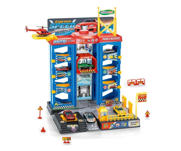 Parkovací stanice s vrtulníkem 30x27x37 cm