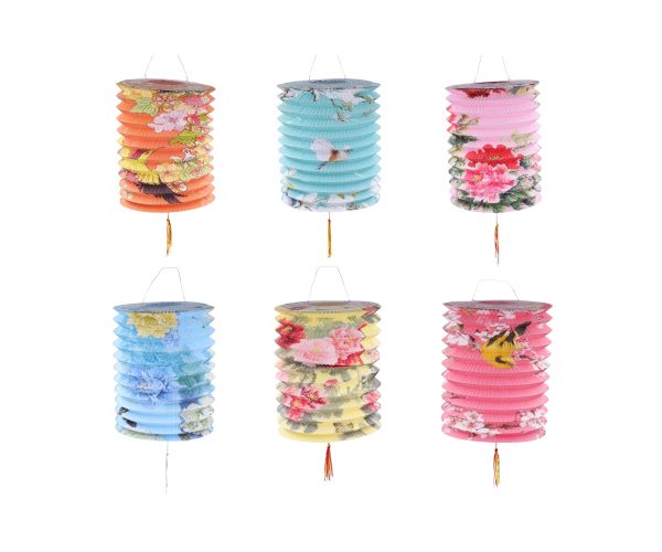 Lampion válec 16 cm Příroda