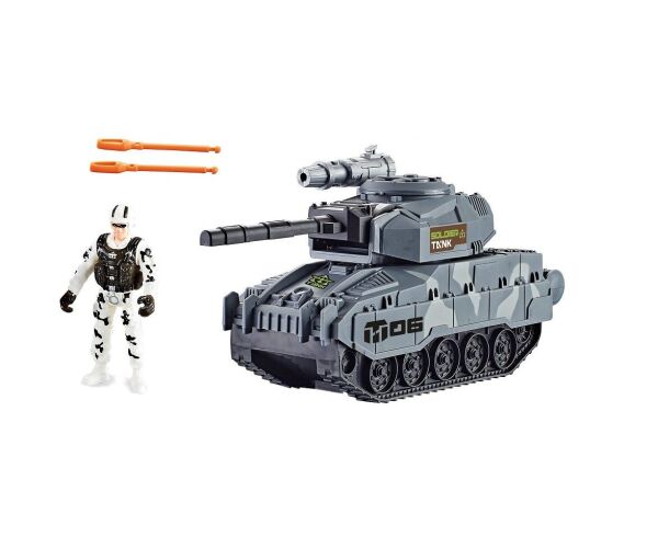Tank střílející s figurkou 25 cm