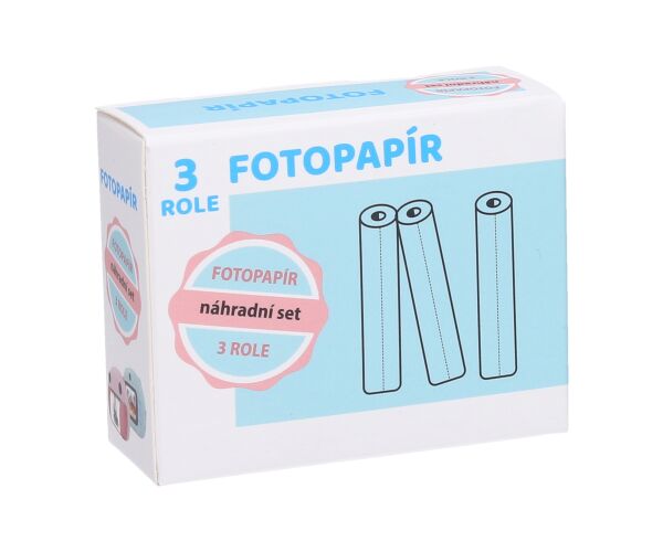 Náhradní fotopapír 3 role set pro W040036, W040037, W040078, W053025, W053026