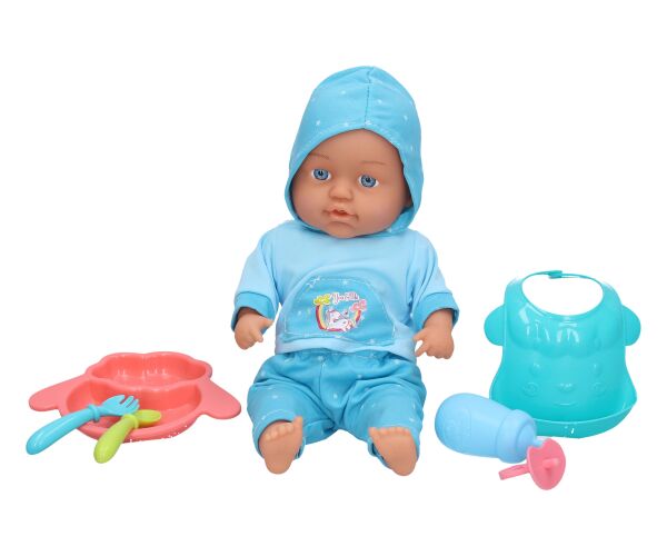 Miminko měkké s doplňky a zvukovými efekty 30 cm