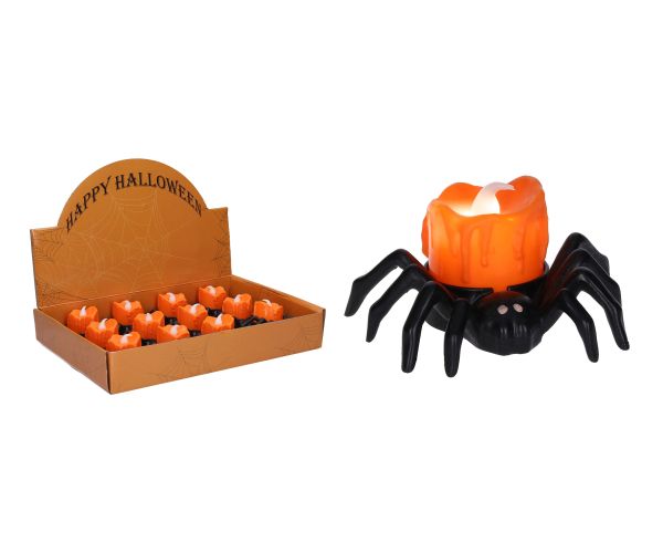 Dekorace Halloween pavouk 9x6x5,5 cm svítící