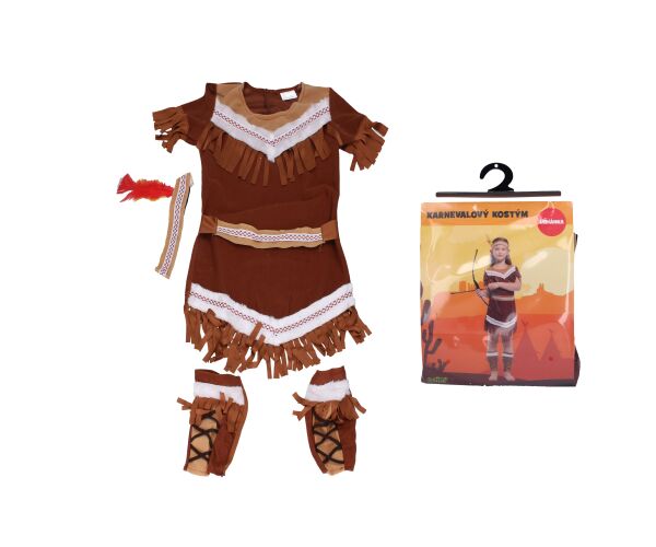 Set karneval - indiánka M 110-120 cm