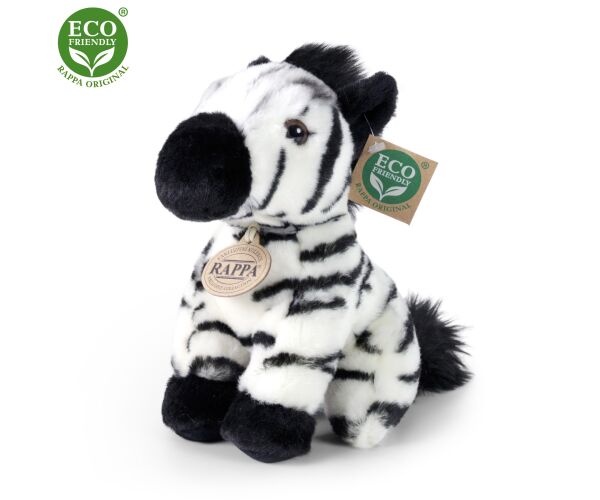 Plyšová zebra sedící 18 cm ECO-FRIENDLY