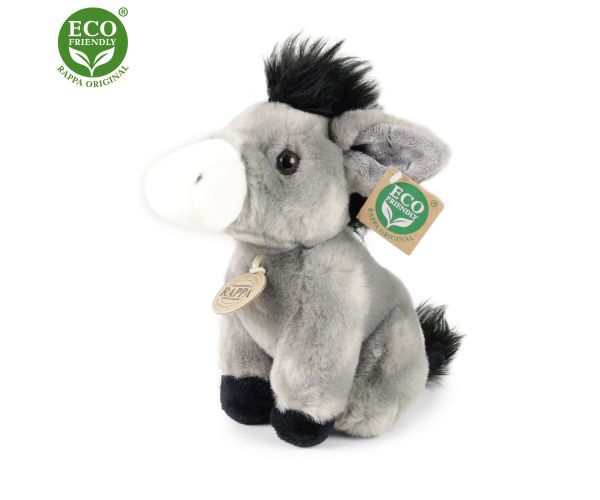 Plyšový osel sedící 18 cm ECO-FRIENDLY
