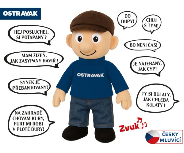 Panáček Ostravak mluvící 32cm
