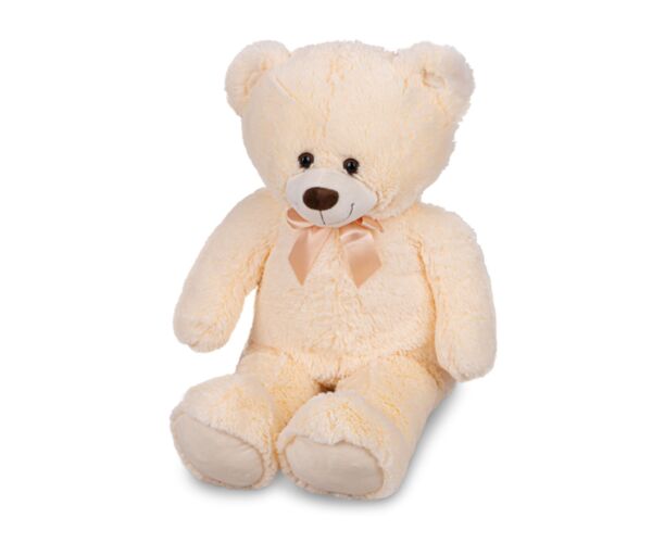 Plush Friends medvěd plyšový 80cm béžový s mašlí