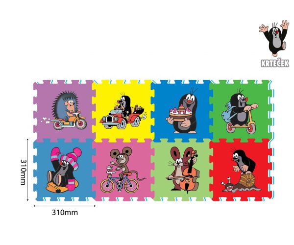 Pěnové puzzle krtek 30x30 8ks