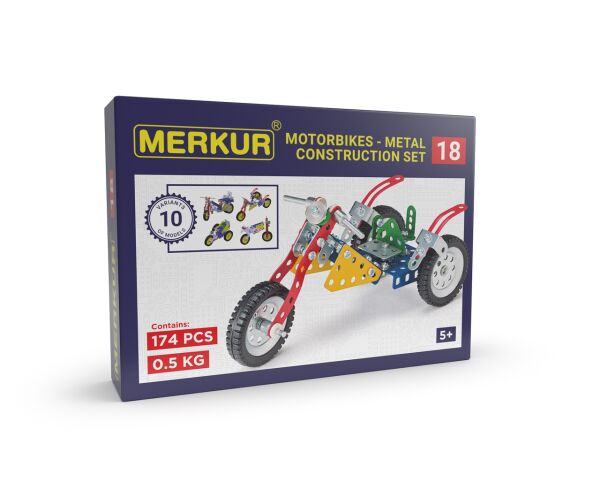 Merkur 018 Motocykly, 174 dílů, 10 modelů