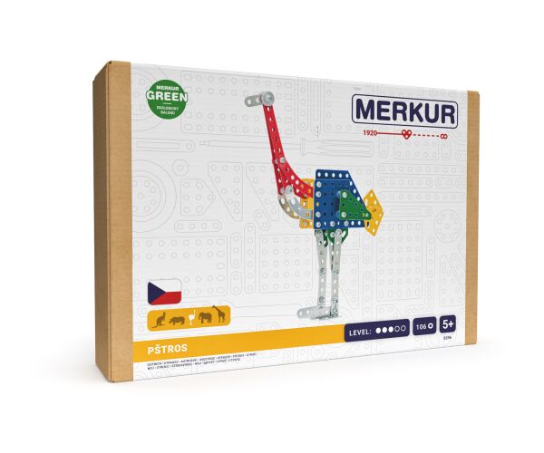 Merkur - ZOO - Pštros, 106 dílků