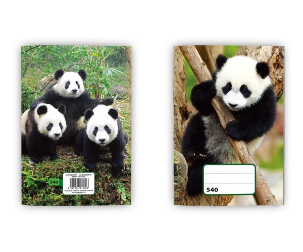 Sešit (540) A5 nelinkovaný, 40l Panda/Tygr