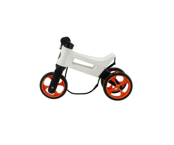 Odrážedlo FUNNY WHEELS Rider SuperSport bílé/oranž. 2v1 v sáčku