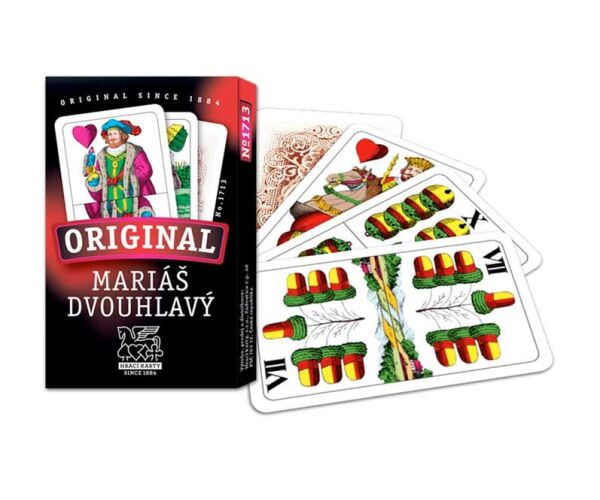 Mariáš dvouhlavý - revers káro, papírová krabička