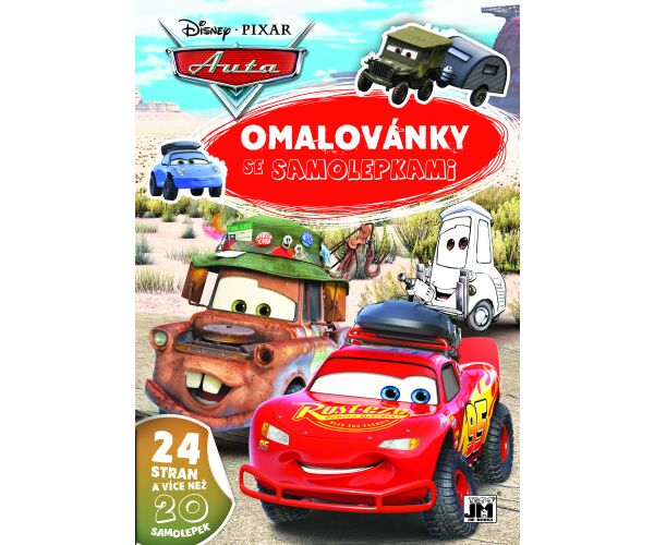 Omalovánky A4 se samolepkami Auta