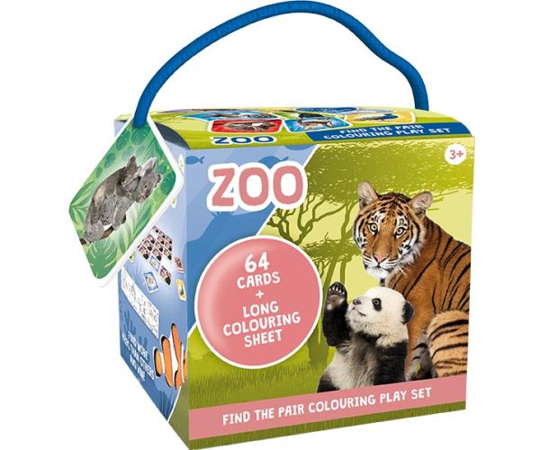 Pexeso na cesty s omalovánkami Zoo