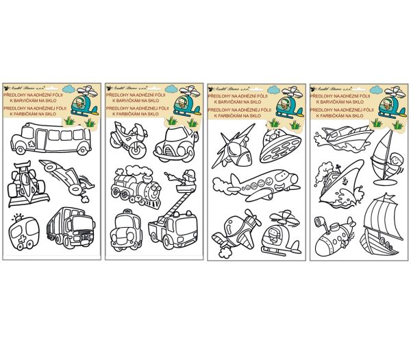 Šablona 1559 Dopr.prostředky na adh.folii 37x21