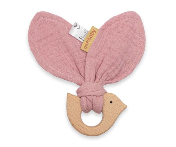 Kousátko s ptáčkem New Baby Bird pink