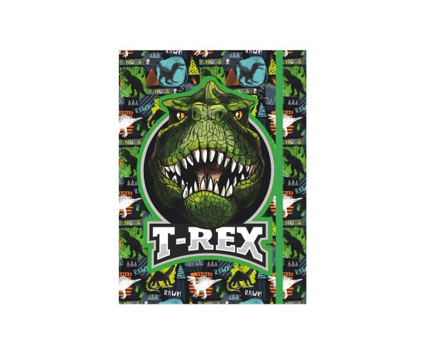 Box na sešity s gumou T-REX 3D A4 (315x240mm) 130gr/m2