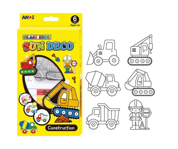 Barvy na sklo sada 6 barev 10,5 ml