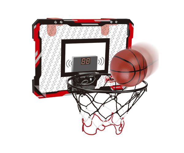 Basketbalový koš s počítadlem a míčem 39x28 cm - II. jakost