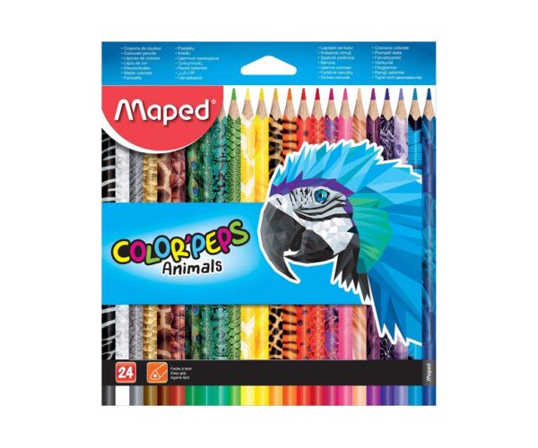 Pastelky Maped trojhr.24ks Color Peps Animals