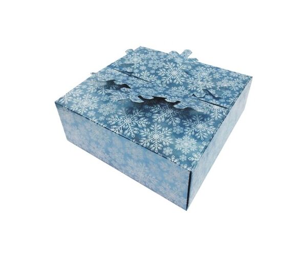 Krabička skládací dárková modrá 15x15x5 cm