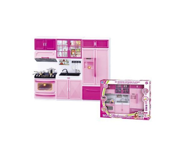 Kuchyňka s efekty růžová