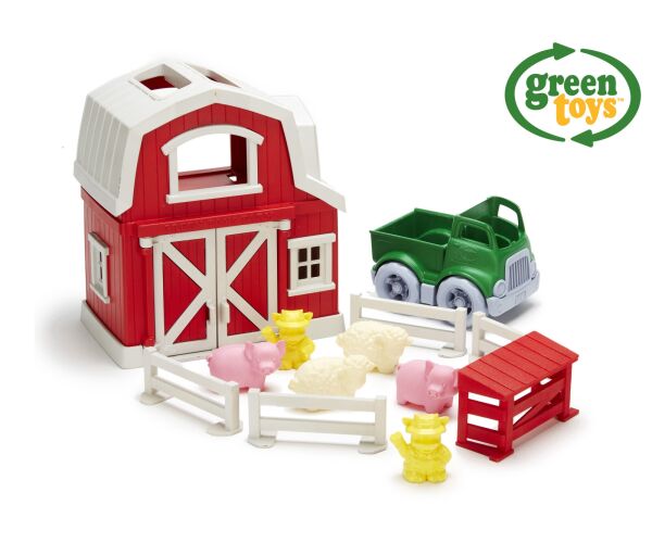 Green Toys Farma s domečkem, autíčkem a zvířátky