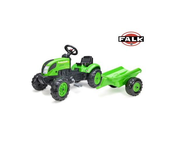 Falk Šlapací traktor 2057L Country Farmer s přívěsem - zelený