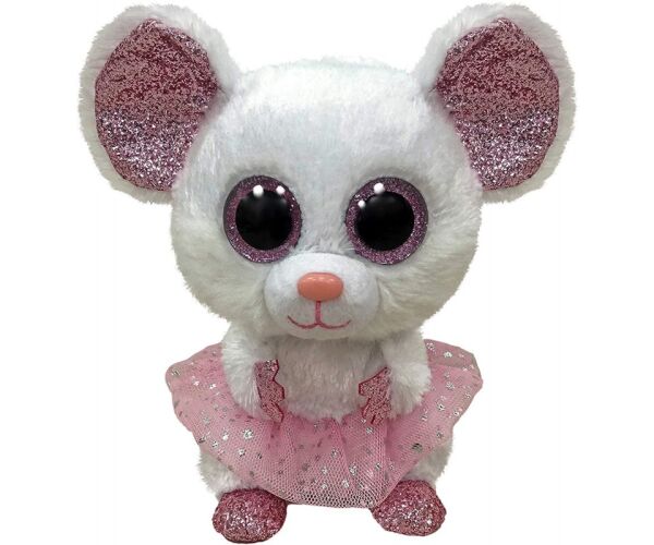 BOOS NINA, 24 cm - white ballerina mouse (1)