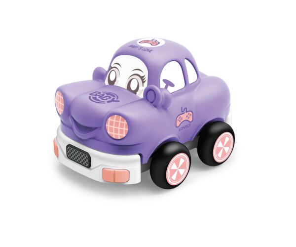 Auto s obličejem RC 13 cm fialové
