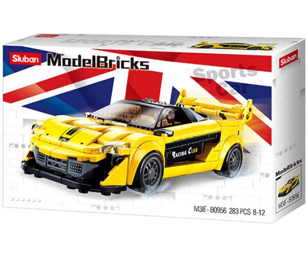 Sluban Model Bricks M38-B0956 Žlutý anglický sporťák