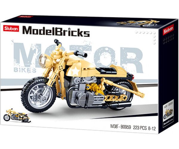 Sluban Model Bricks M38-B0959 Armádní motorka