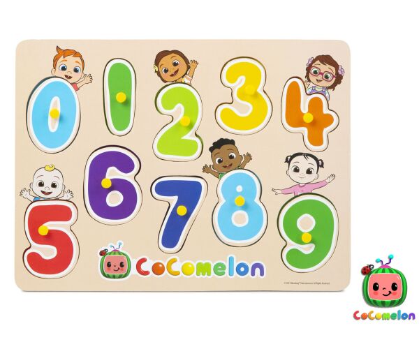CoComelon Vkládačka dřevěná čísla