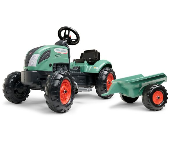 FALK Traktor šlapací FARM LANDER 2054L s přívěsem - zelený