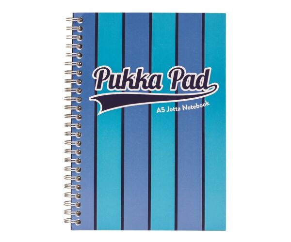 Pukka Pad spirálový blok Jotta Pad A5, 200 stran, linky 8 mm, modrý, linkovaný