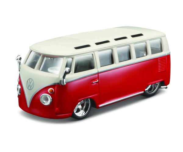Bburago 1:32 Volkswagen Van Samba Red-White