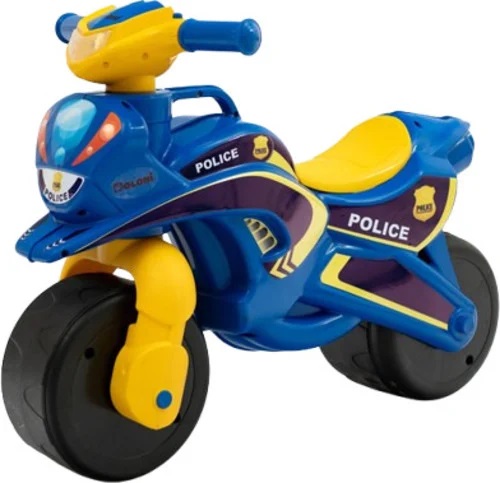 DOLONI Odrážedlo motorka žluto-modrá 70x32x52