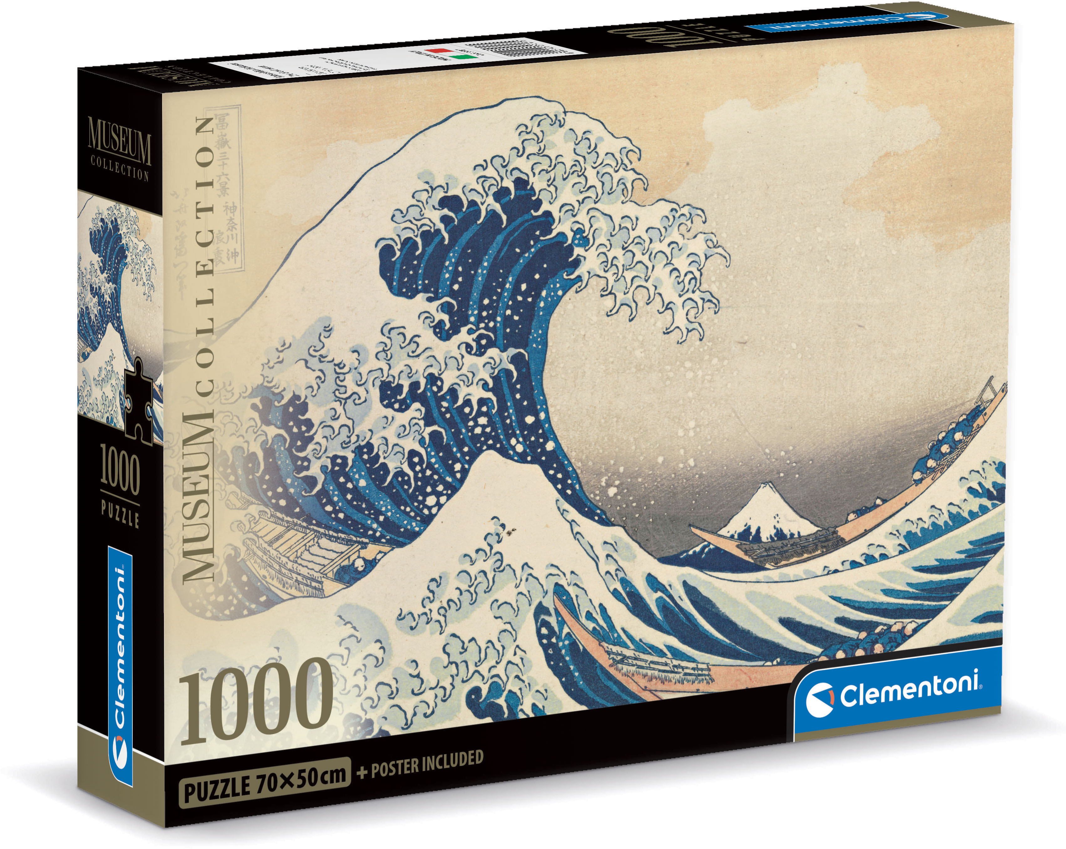Clementoni Puzzle 1000 Muzeum: La Grande Onda di Hok.