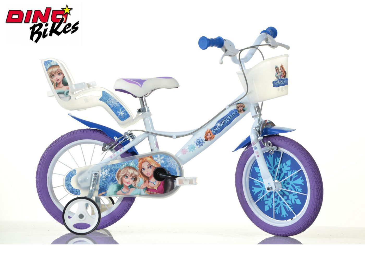 Levně DINO Bikes - Dětské kolo 14"" Snow Queen 2022